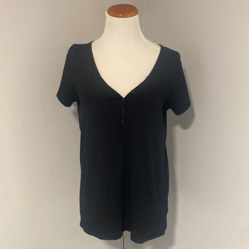 Express One Eleven Henley V-neck Tee Shirt